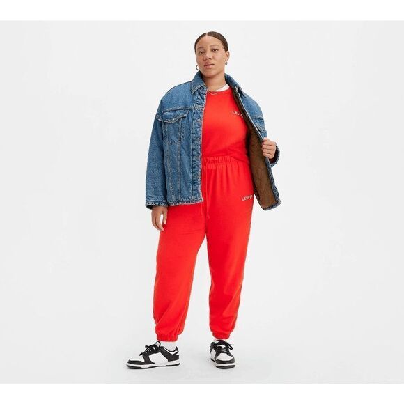 Levi's Trendy Plus Size Laundry Day Sweatpants - Valiant Poppy 3X - Picture 5 of 7